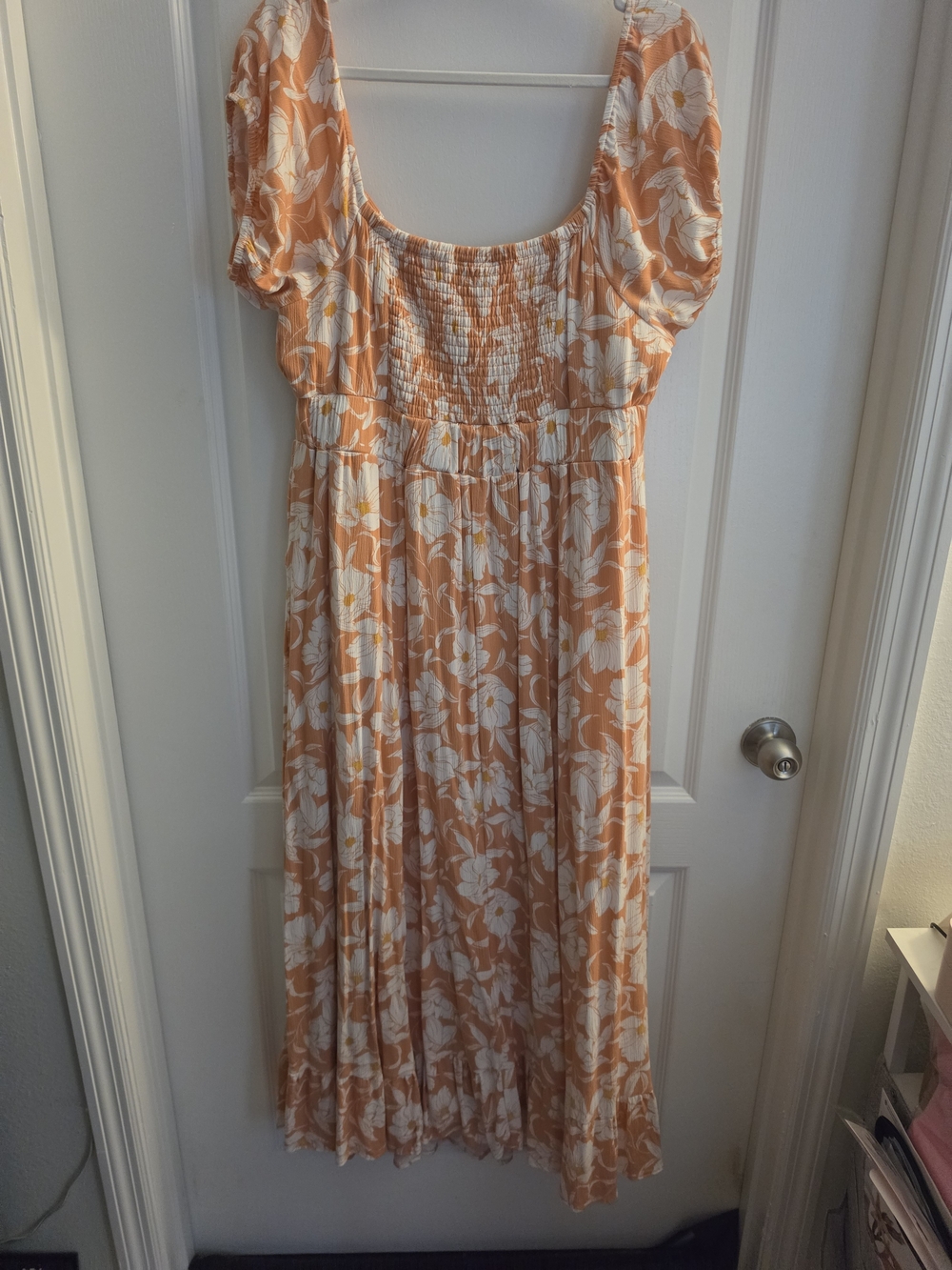 torrid Peach Floral Tie-Front Maxi Dress - Picture 6 of 13